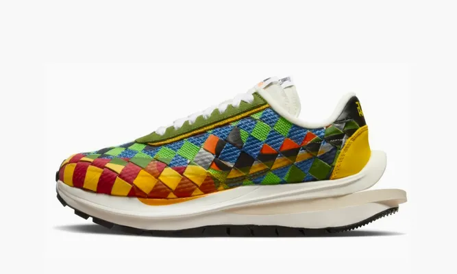 Кроссовки Nike Jean Paul Gaultier X Sacai X Orange Vaporwaffle Woven «Multicolor» зеленый