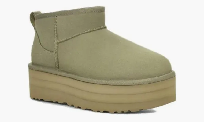 Обувь UGG Classic Ultra Mini Platform Boot WMNS Shaded Clover зеленый