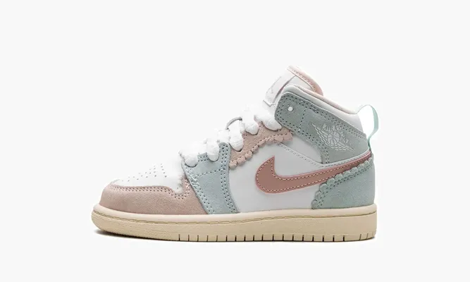 Для самых маленьких Air Jordan 1 Mid SE PS «Jade Ice» белый
