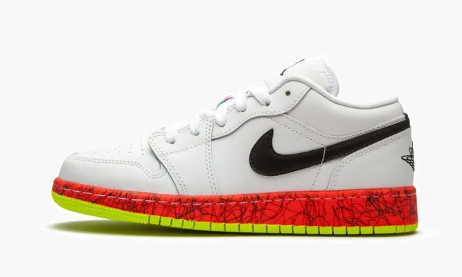 Кроссовки Air Jordan 1 Low Grades GS «Grades - Multicolor» белый
