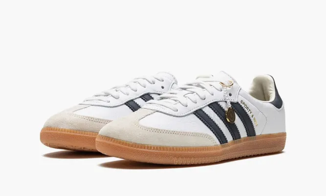 Кроссовки Adidas Samba OG «Sporty & Rich White Black» черный
