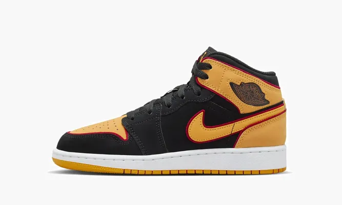 Кроссовки Air Jordan 1 Mid GS «Vivid Orange» оранжевый