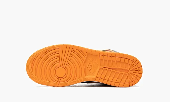 Кроссовки Air Jordan 1 Mid GS «Vivid Orange» оранжевый