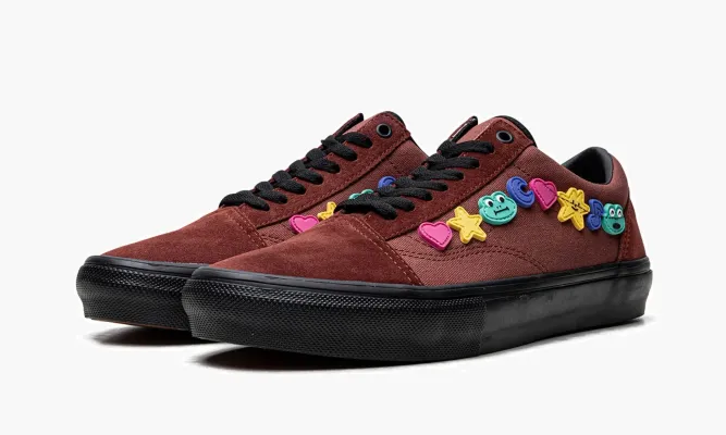 Кроссовки Vans Skate Old Skool «Frog Skateboards» бордовый