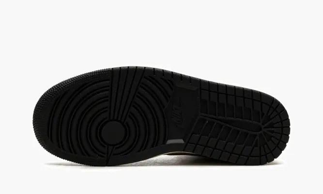 Кроссовки Air Jordan 1 Mid WMNS «Black / Gym Red / College Grey» оранжевый