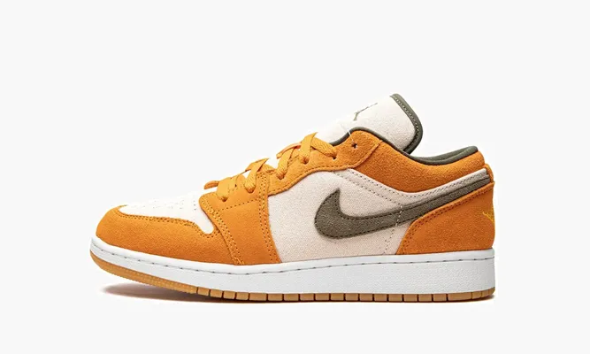 Кроссовки Air Jordan 1 Low SE GS «Light Curry» оранжевый