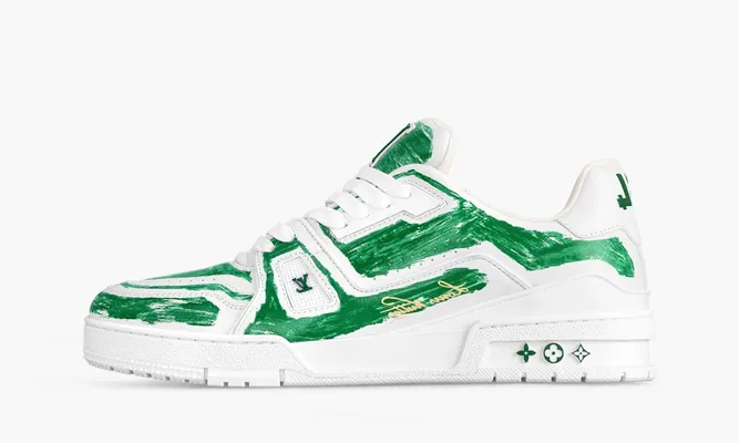 Кроссовки Louis Vuitton Trainer Sneaker «Green» зеленый