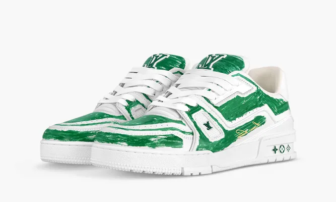 Кроссовки Louis Vuitton Trainer Sneaker «Green» зеленый