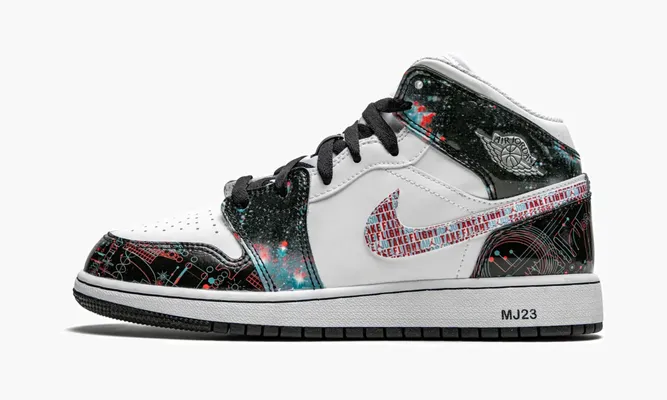 Кроссовки Air Jordan 1 Mid SE GS «Take Flight» белый