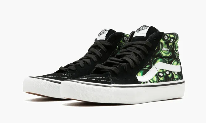 Кроссовки Vans Sk8-hi Pro «Supreme - Skull Pile» черный