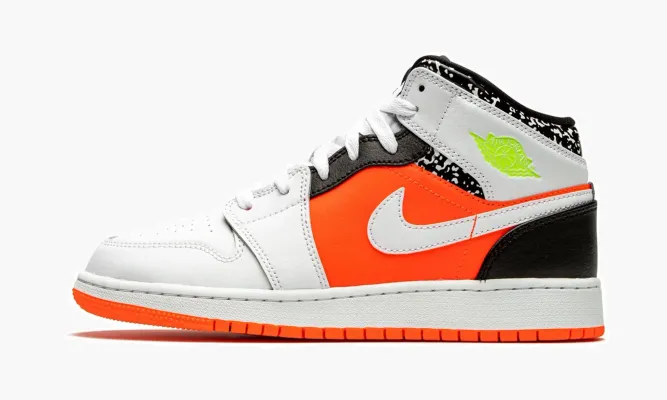 Кроссовки Air Jordan 1 Mid GS «Notebook» белый