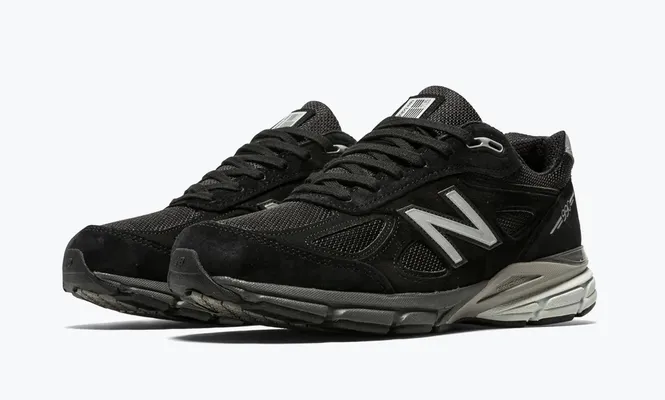 Кроссовки New Balance 990v4 Made in USA «Black Silver» черный