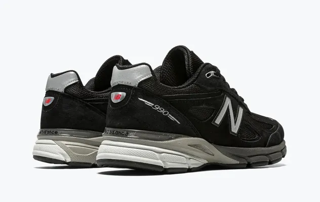 Кроссовки New Balance 990v4 Made in USA «Black Silver» черный