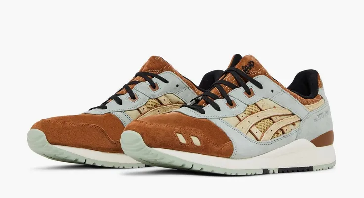 Кроссовки COSTS x Gel Lyte 3 OG «Cane Vine» коричневый,зеленый