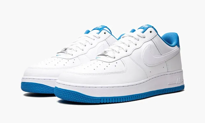 Кроссовки Air Force 1 '07 «White / Light Photo Blue» белый