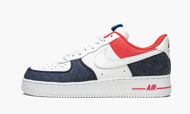 Кроссовки Air Force 1 '07 LX «USA Denim» белый,черный
