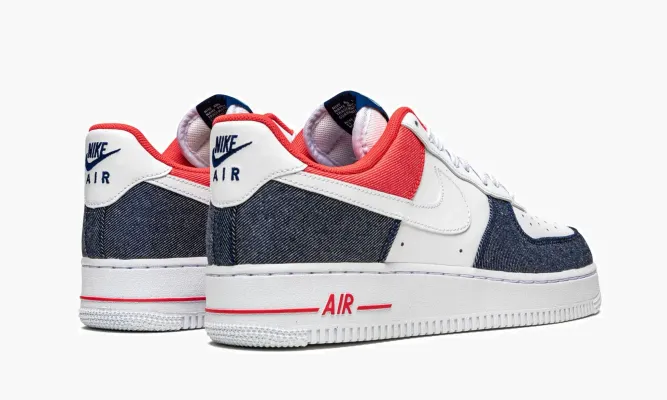 Кроссовки Air Force 1 '07 LX «USA Denim» белый,черный