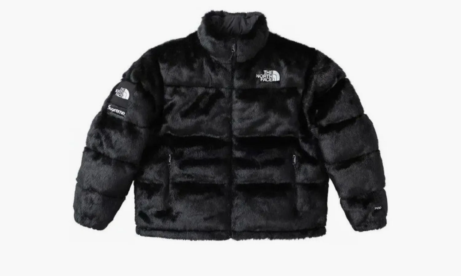 Supreme X The North Face Faux Faur Nuptse Jacket Black