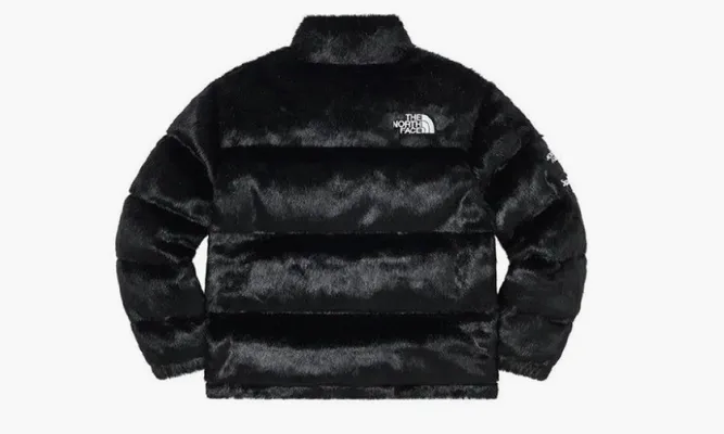 Одежда Supreme X The North Face Faux Faur Nuptse Jacket Black черный