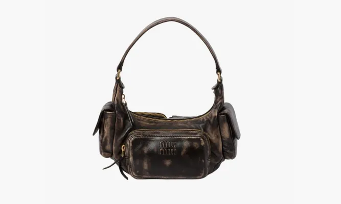Сумки Miu Miu Nappa Leather Pocket Bag «Sand / Coffee» коричневый
