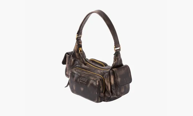 Сумки Miu Miu Nappa Leather Pocket Bag «Sand / Coffee» коричневый