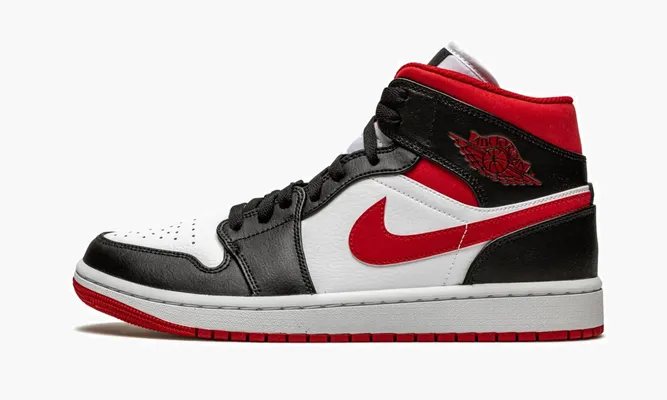 Кроссовки Air Jordan 1 Mid «Metallic Red» белый