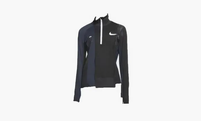 Одежда Nike X Sacai Half Zip Jacket WMNS «Dark Obsidian» синий