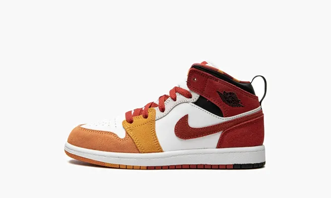 Для самых маленьких Air Jordan 1 Mid SE PS «Picnic» оранжевый