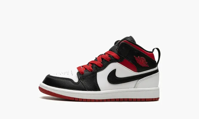 Для самых маленьких Air Jordan 1 Mid PS «Jordan 1 Mid Gym Red» белый