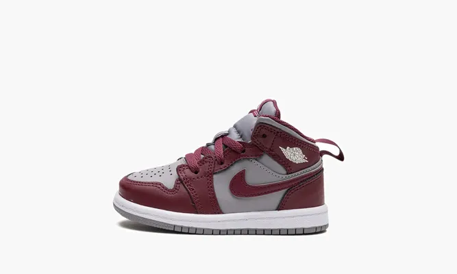 Для самых маленьких Air Jordan 1 Mid TD «Cherrywood Red» бордовый