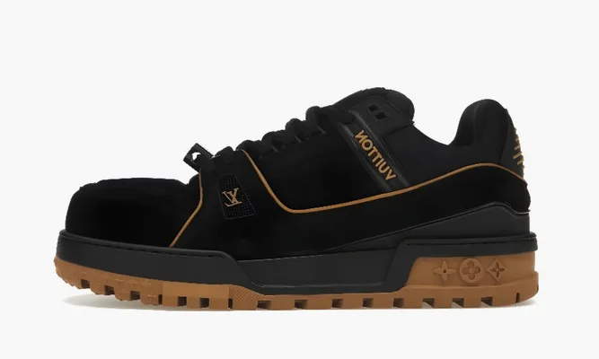Кроссовки Louis Vuitton Trainer Maxi «Black Brown» черный