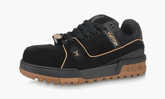 Кроссовки Louis Vuitton Trainer Maxi «Black Brown» черный