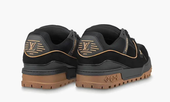 Кроссовки Louis Vuitton Trainer Maxi «Black Brown» черный