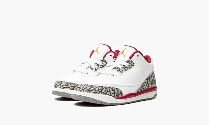 Для самых маленьких Air Jordan 3 TD «Cardinal» белый