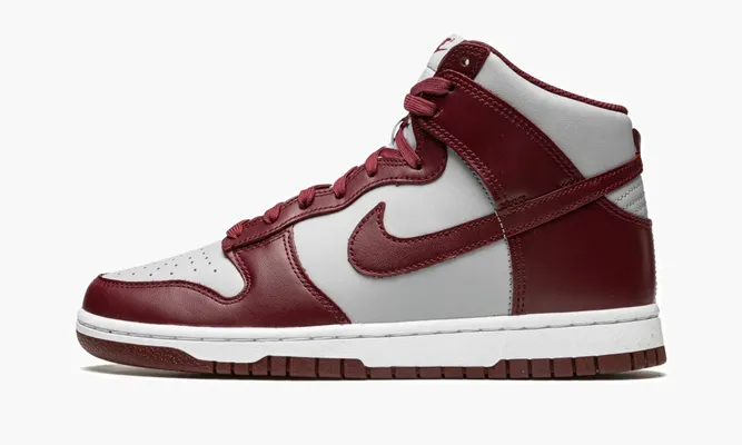 Кроссовки Nike Dunk HI Retro «Dark Beetroot» красный,белый