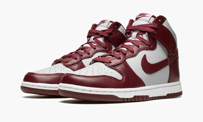 Кроссовки Nike Dunk HI Retro «Dark Beetroot» красный,белый
