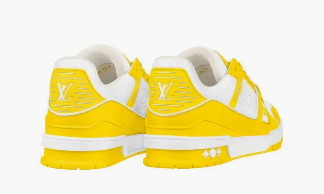 Кроссовки Louis Vuitton Trainer «Yellow White Monogram» желтый