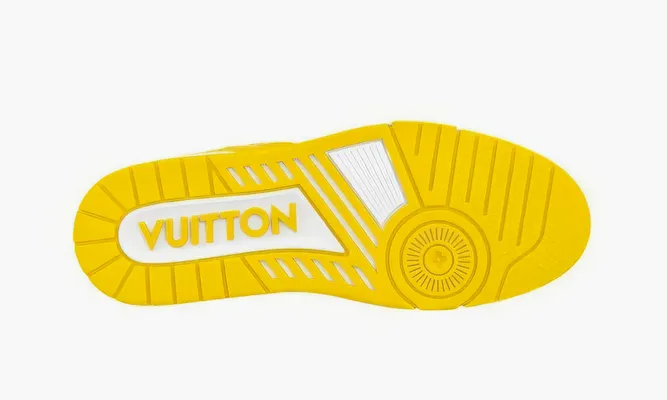 Кроссовки Louis Vuitton Trainer «Yellow White Monogram» желтый
