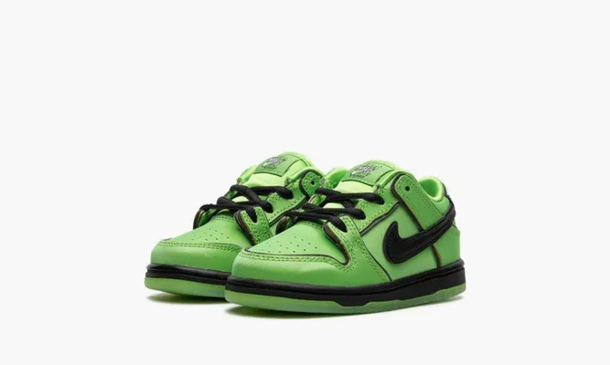 Кроссовки Nike SB Dunk Low TD «The Powerpuff Girls Buttercup» зеленый