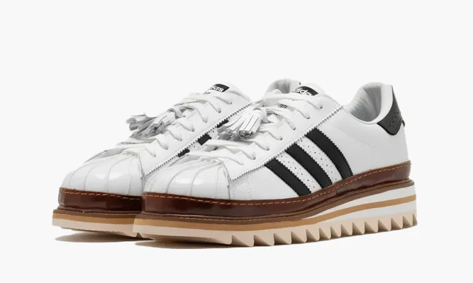 Кроссовки Adidas Superstar «Clot White Crystal Sand» белый