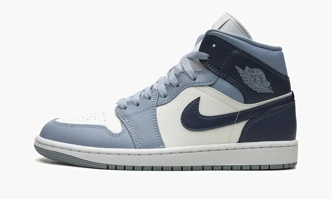 Кроссовки Air Jordan 1 Mid WMNS «Two-tone Blue» синий