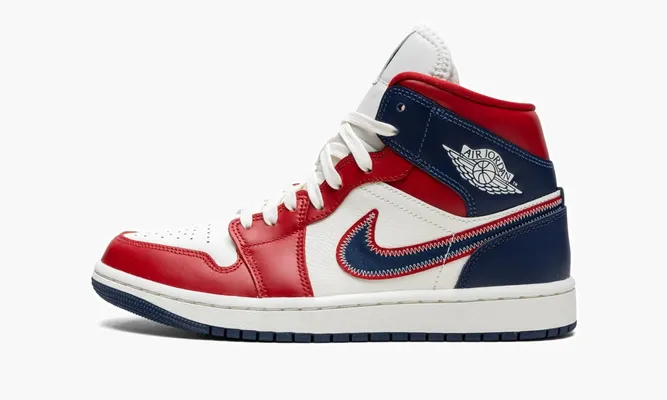 Кроссовки Air Jordan 1 Mid SE WMNS «Usa» красный