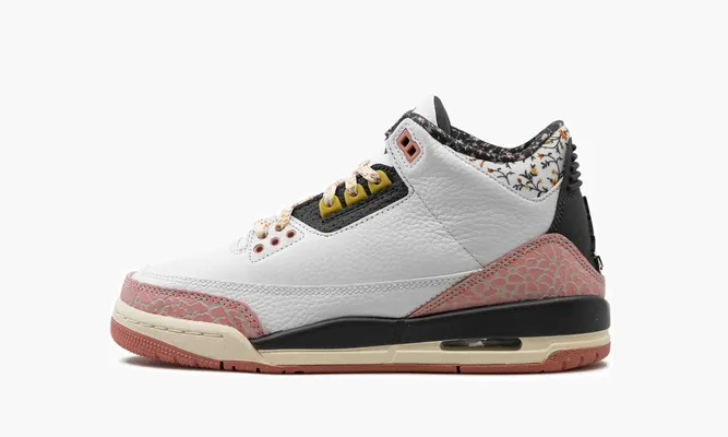 Кроссовки Air Jordan 3 GS «White / Red Stardust» белый