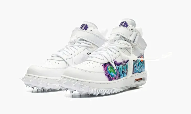 Кроссовки Air Force 1 Mid «Off-White - Graffiti White» белый