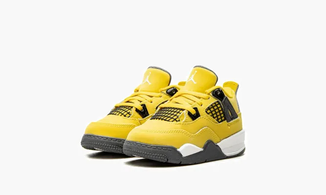 Для самых маленьких Air Jordan 4 Retro TD «Lightning 2021» желтый