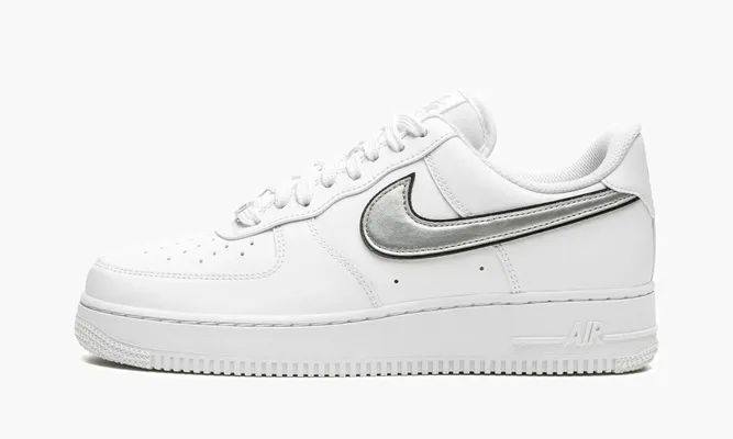 Кроссовки Air Force 1 LO MNS WMNS «White / Metallic Silver» белый