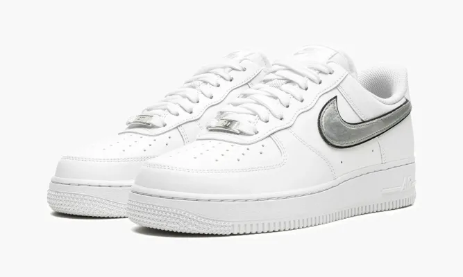 Кроссовки Air Force 1 LO MNS WMNS «White / Metallic Silver» белый