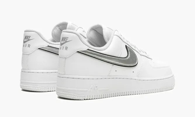 Кроссовки Air Force 1 LO MNS WMNS «White / Metallic Silver» белый