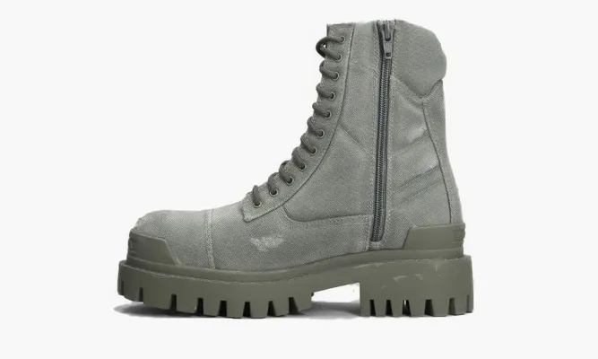 Кроссовки Balenciaga Strike Cotton Canvas Combat «Khaki» зеленый