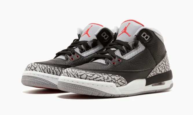 Кроссовки Air Jordan 3 Retro GS «Black Cement 2018» черный